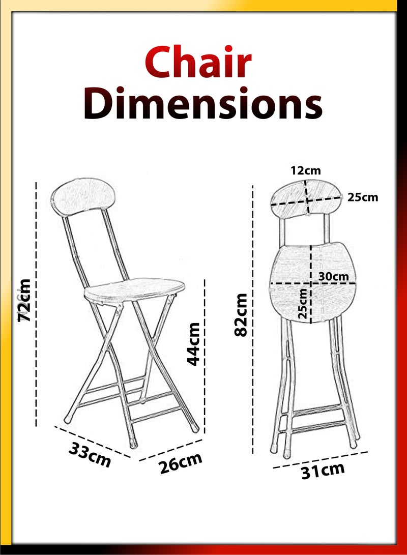 Set Of Foldable Wooden Square Table And 2 Folding Chairs Seats Metal Frame For Breakfast Computer Laptop Desk Office Workstation Kitchen Balcony Home Dining Outdoor Picnic Beach Desert Camping