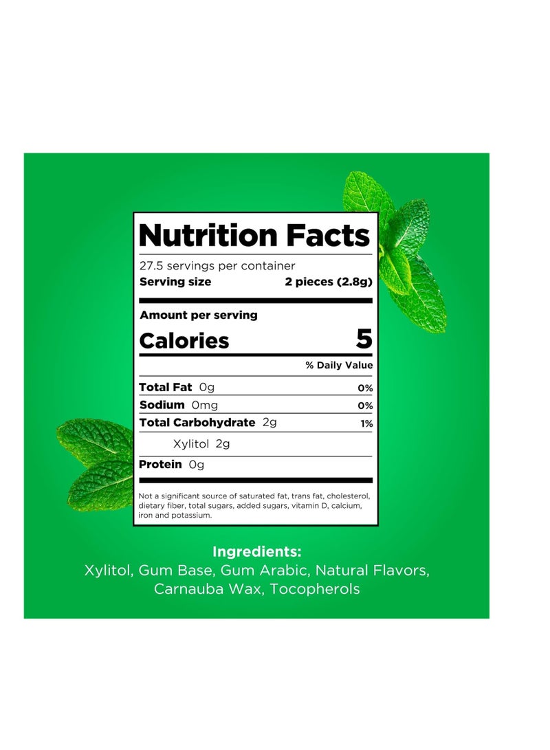 Aspartame and sugar free coolmint 55 pieces