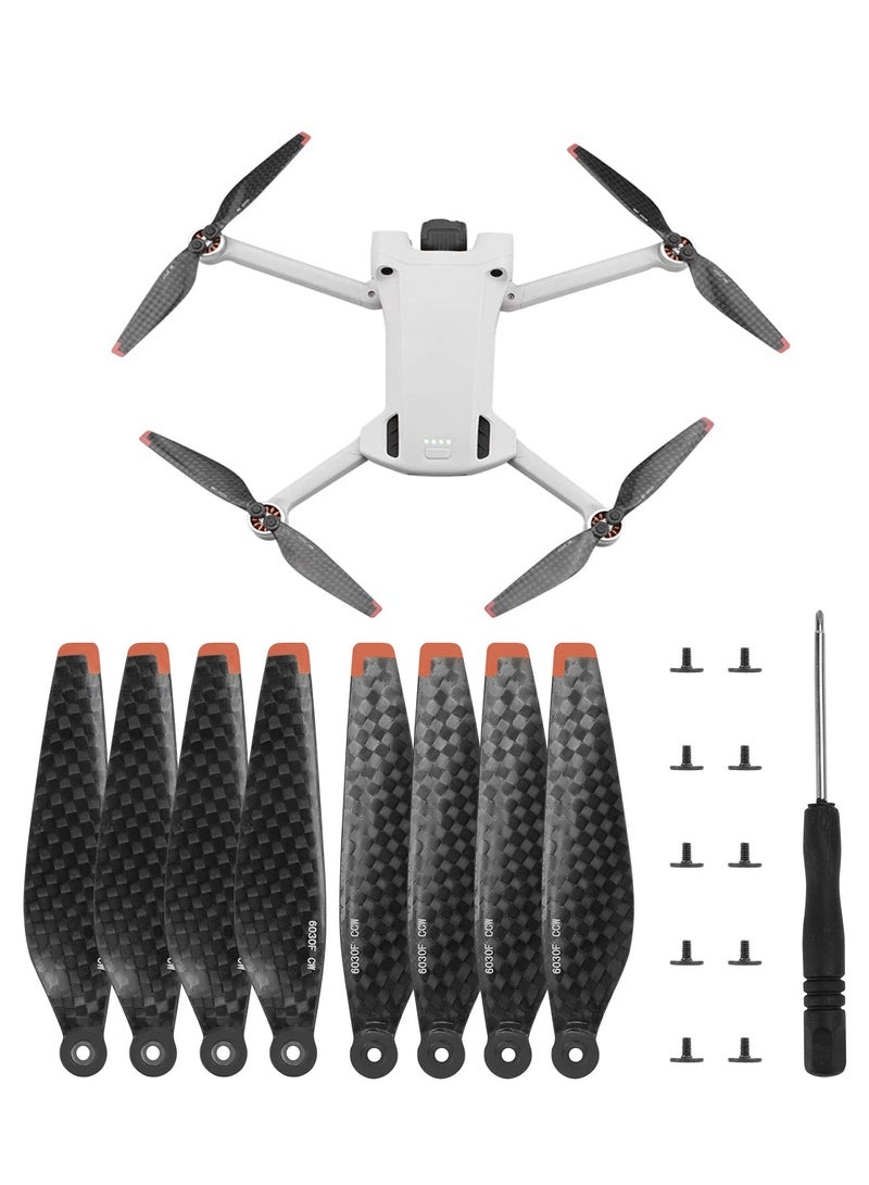 Propellers for DJI Mini 3 Pro, Carbon Fiber Propellers, Durable Low Noise Propeller Replacement Part, Drone Accessory Part Kit