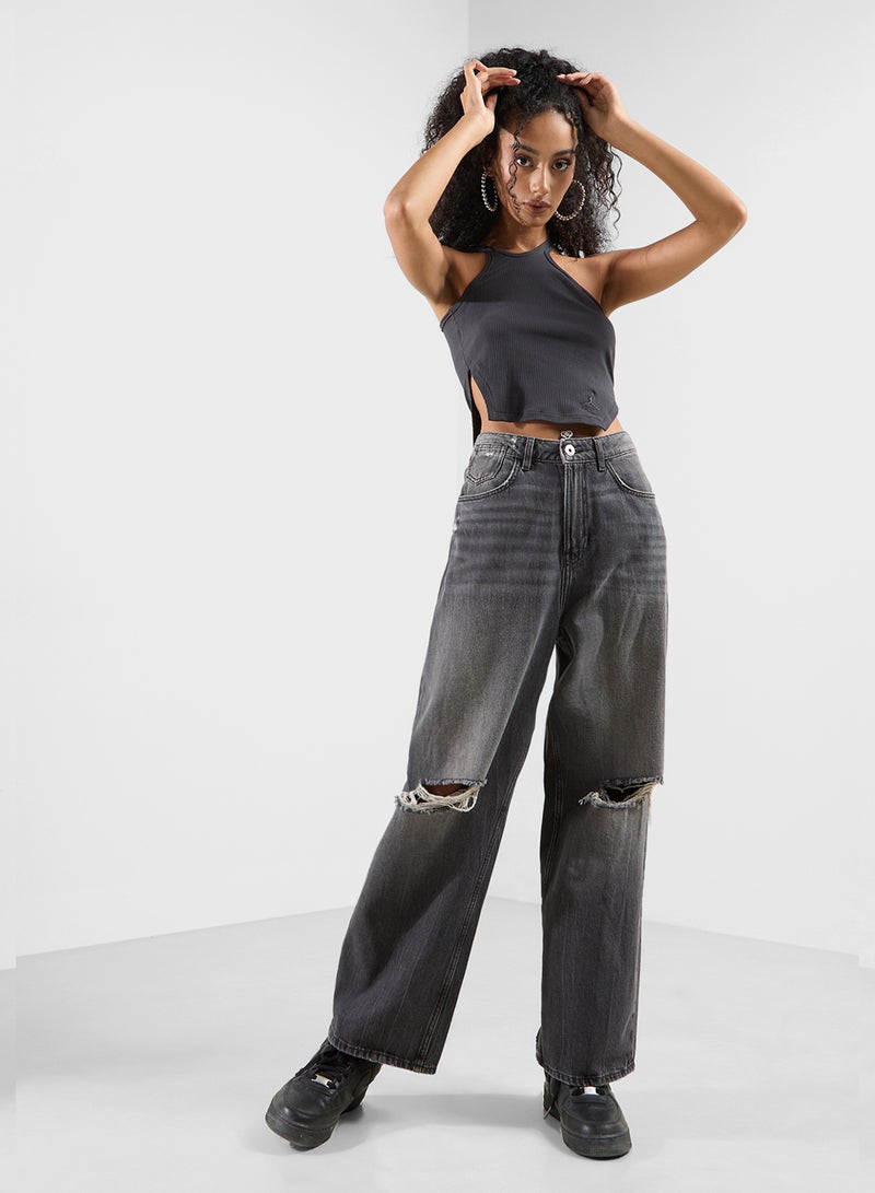 Jordan Asymmetric Ribbed Tank