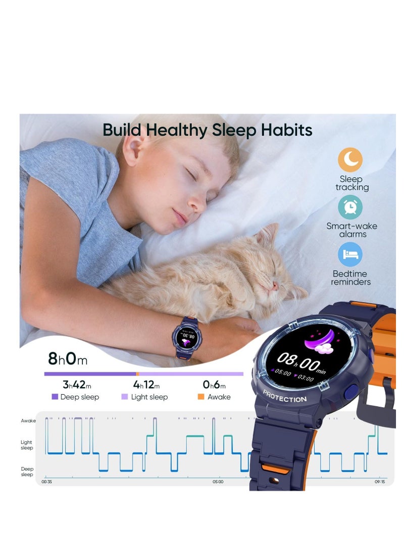 Kids Smart Watch Waterproof Kids Fitness Tracker Watch  with 26 Sports Modes Pedometer Heart Rate Monitor Alarm Clock Sleep Tracking Great Gifts for Children