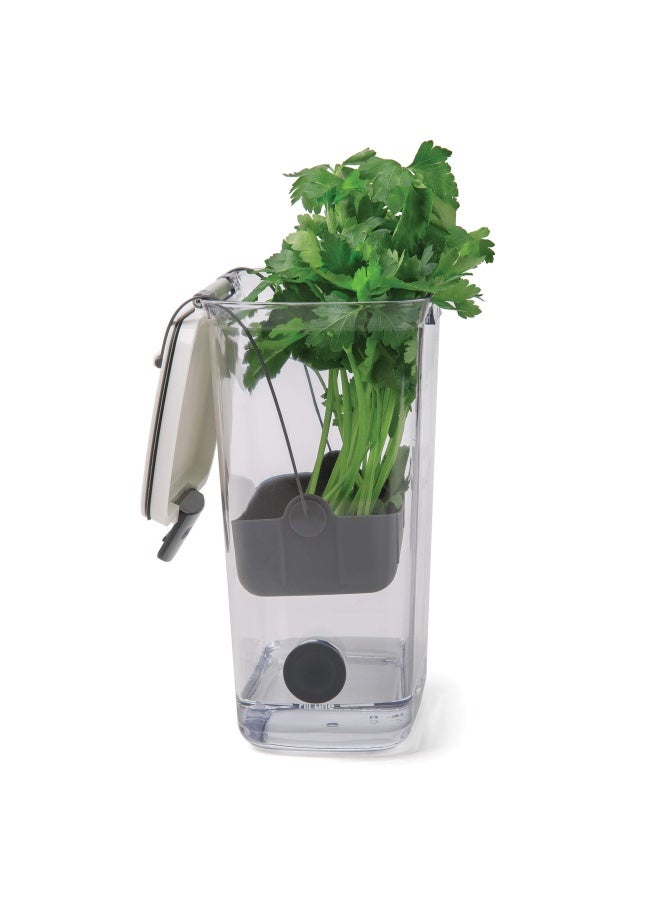 Pks-930 Bpa-Free Plastic Prokeeper Herb Keeper With Removable Silicone Drain Plug 1 Piece White