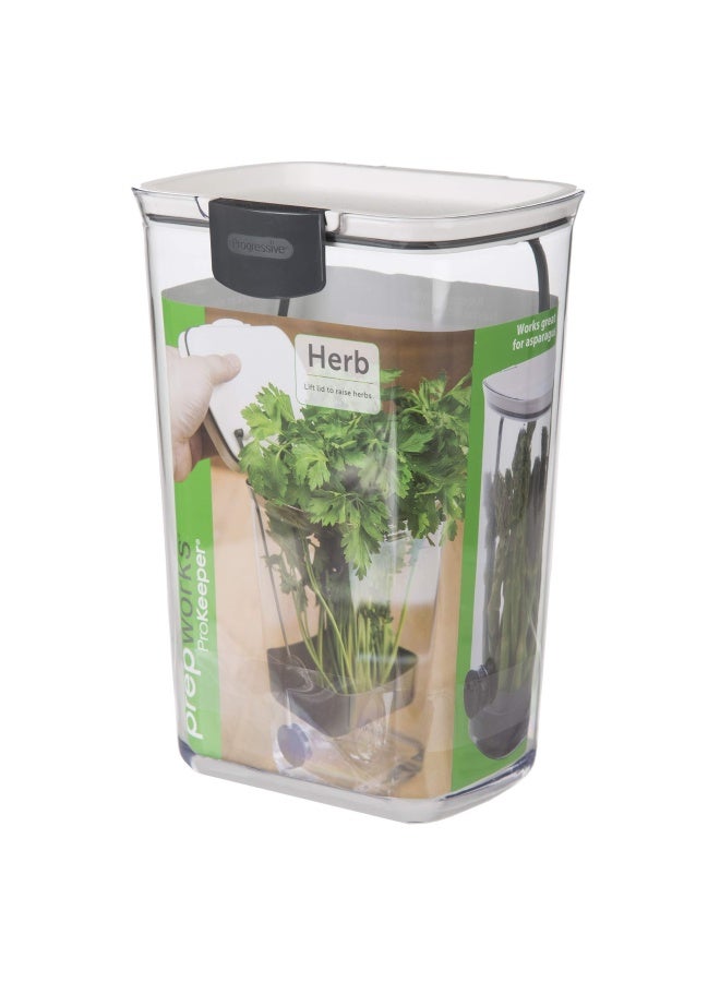 Pks-930 Bpa-Free Plastic Prokeeper Herb Keeper With Removable Silicone Drain Plug 1 Piece White