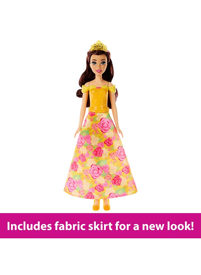 Princess Belle Flower Fashion Doll With 20 Pop-In Charms, Customizable Skirt & Storage Case, Inspired By Beauty And The Beast Movie