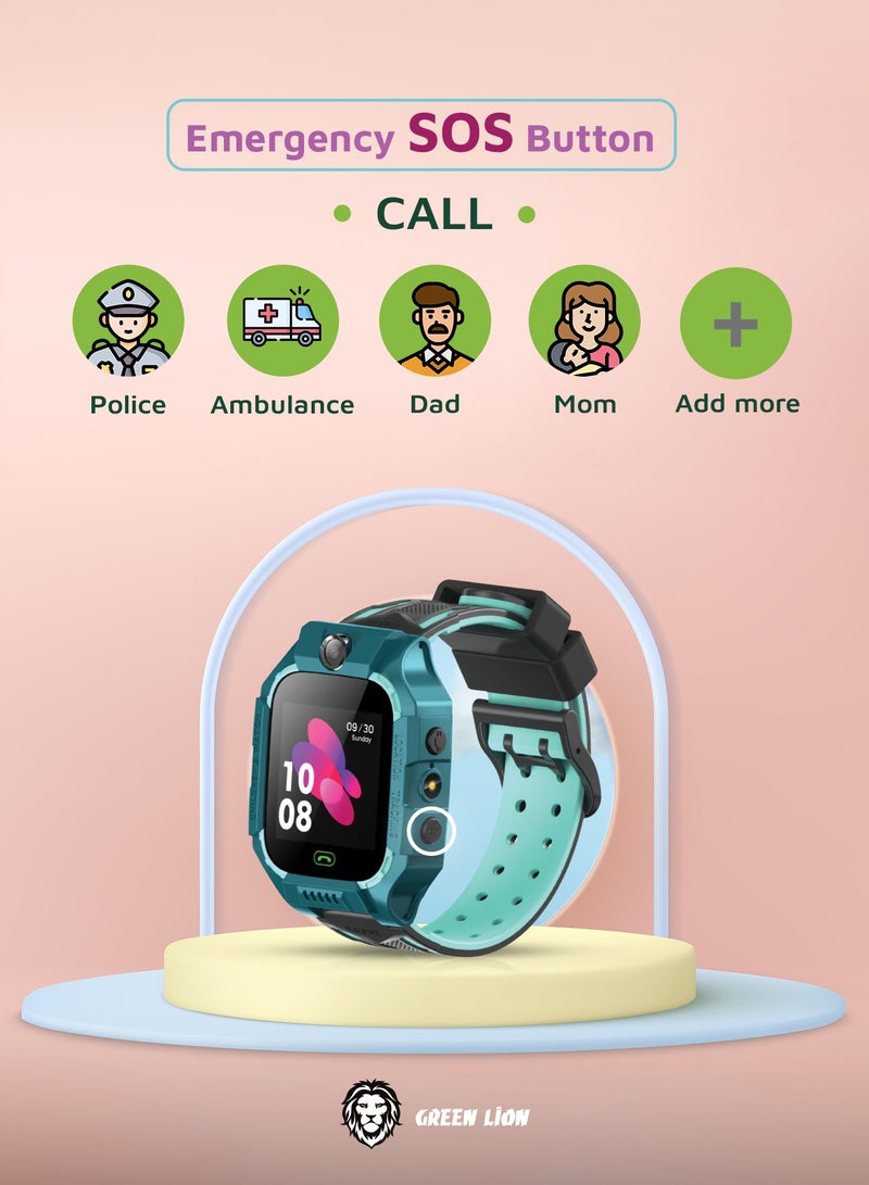 Smart Kids Watch Series 5 with GPS and Sim Card Slot and Two-Way Call and SOS Alarm and Location Blue