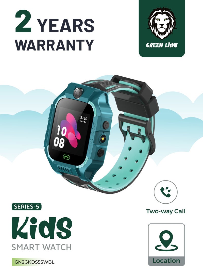 Smart Kids Watch Series 5 with GPS and Sim Card Slot and Two-Way Call and SOS Alarm and Location Blue