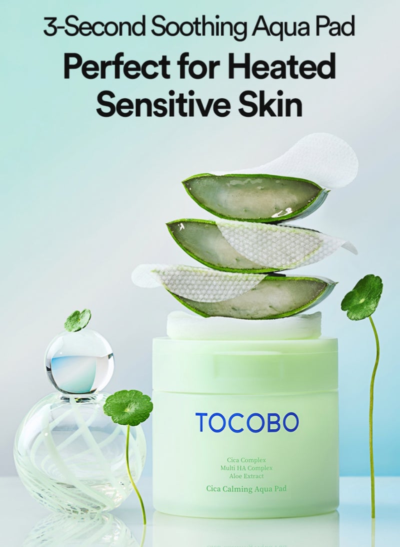 TOCOBO Cica Calming Aqua Pad - 60 Pads | Soothing & Hydrating | Cica-Infused Skincare | Calms and Refreshes Skin