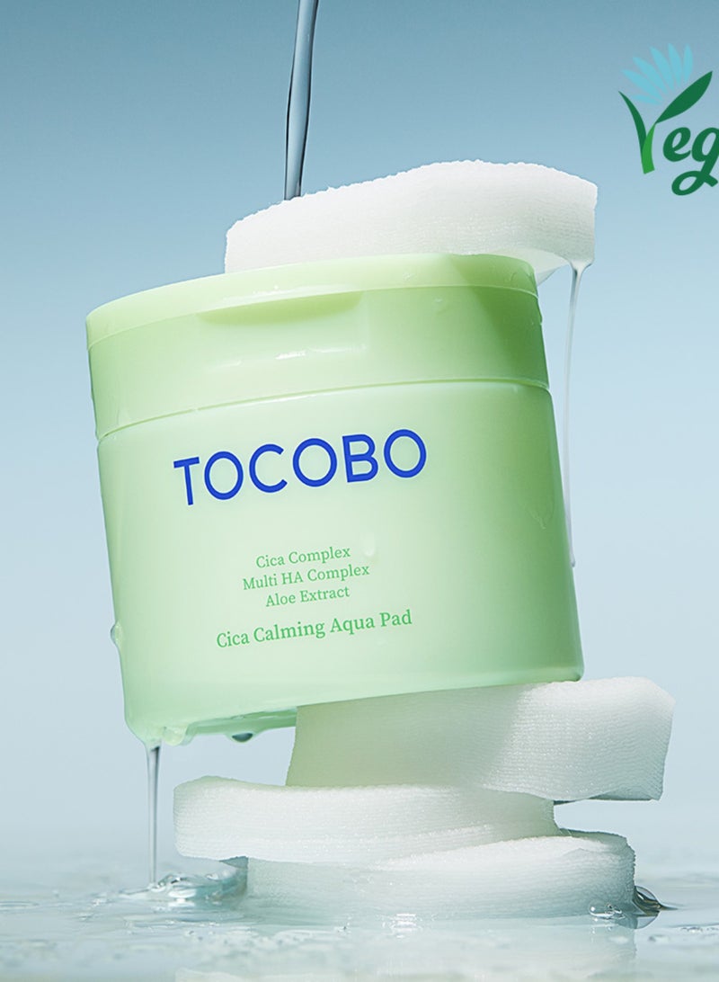 TOCOBO Cica Calming Aqua Pad - 60 Pads | Soothing & Hydrating | Cica-Infused Skincare | Calms and Refreshes Skin