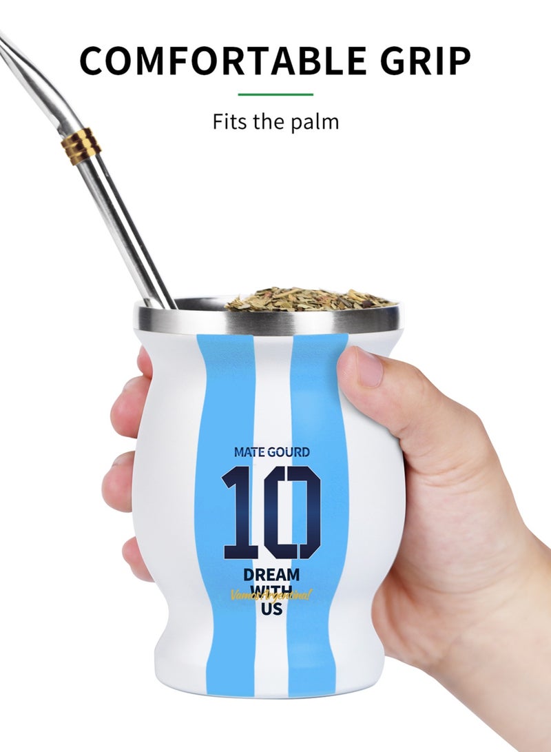 Argentine mate tea set No. 10, including Insulated pot and mate cup