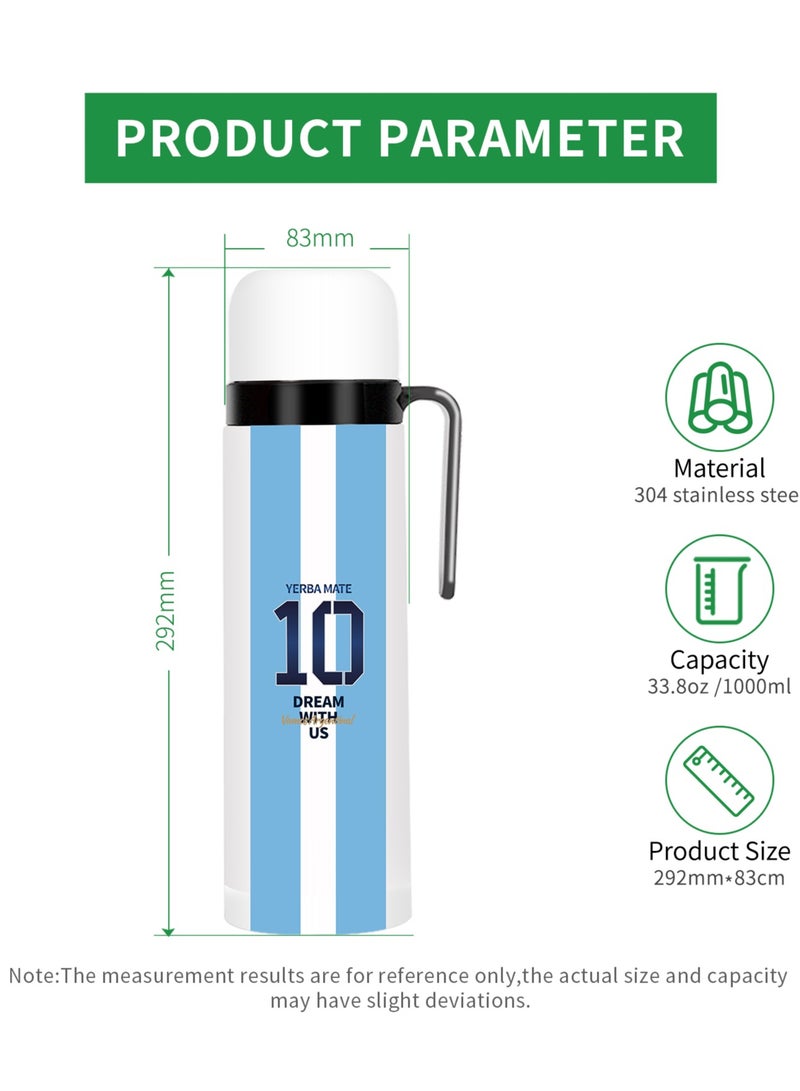 Argentine mate tea set No. 10, including Insulated pot and mate cup