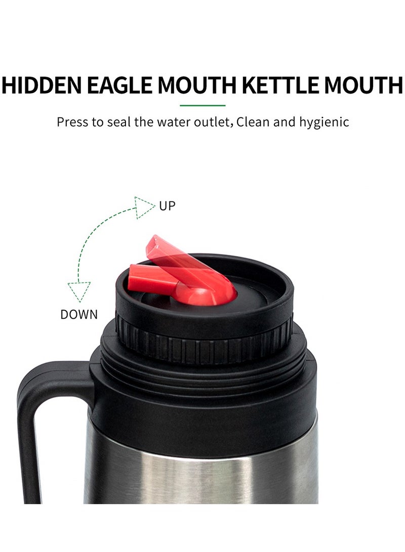 Yerba mate set including  a mate gourd, 1000ml  insulated bottle, tea filter and tea shaver, bombilla straw, and cleaning brush.