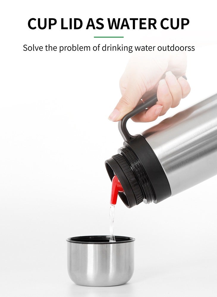 Yerba mate set including  a mate gourd, 1000ml  insulated bottle, tea filter and tea shaver, bombilla straw, and cleaning brush.