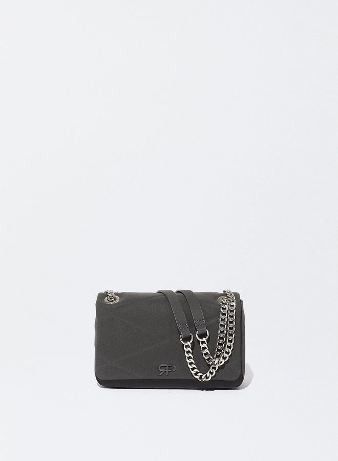 Quilted Shoulder Bag With Chain