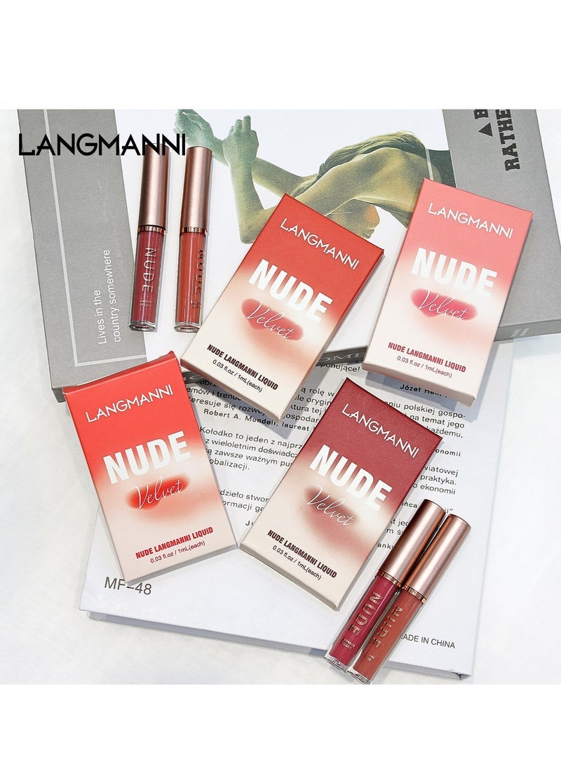 16 pcs/set Long-Lasting Velvet Matte Lipstick Set - Glazed Beauty Liquid Lip Gloss for Makeup