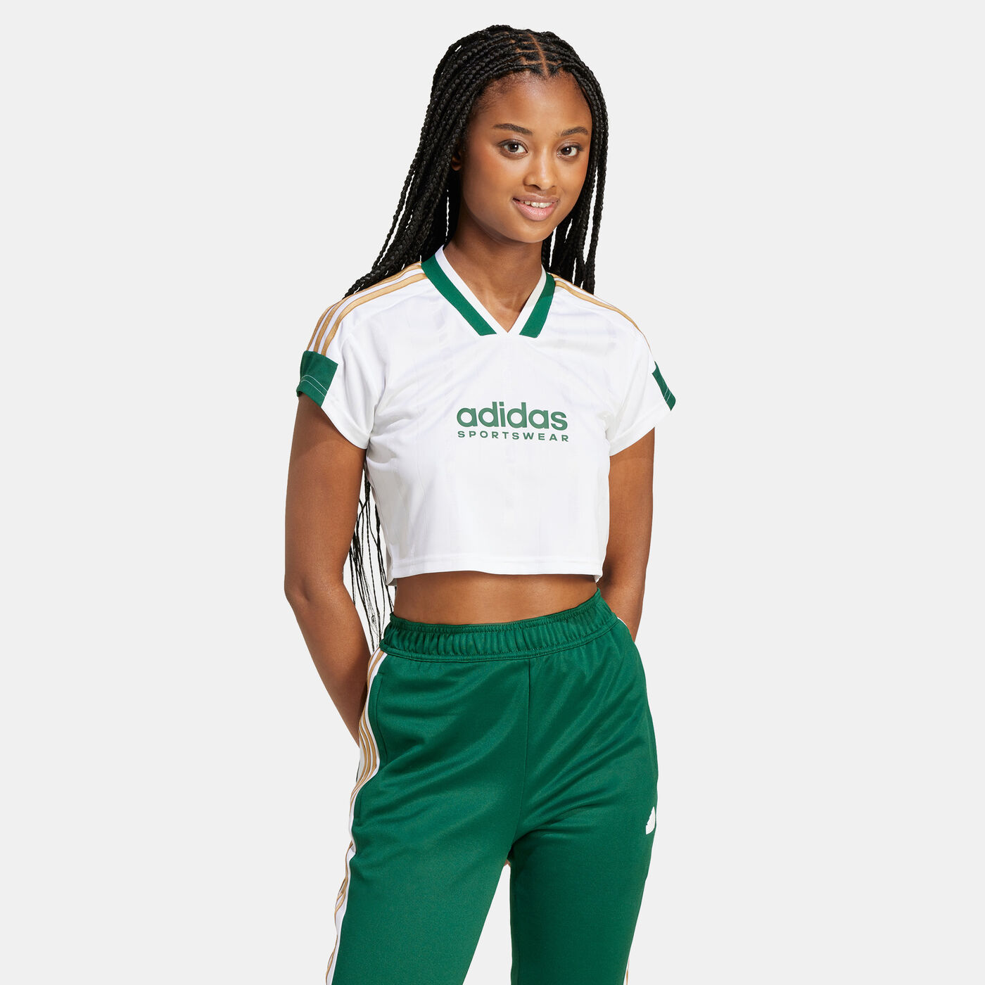 Women's Tiro Cut 3-Stripes Cropped Jersey