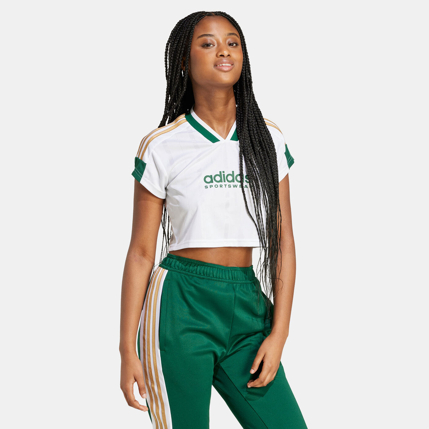 Women's Tiro Cut 3-Stripes Cropped Jersey