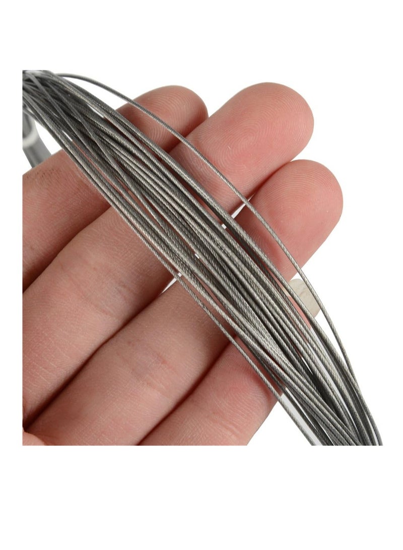 Durable 50m 70LB 0.8mm Stainless Steel Fishing Leader Wire 7x7 Structure for Jigging and Trace Fishing