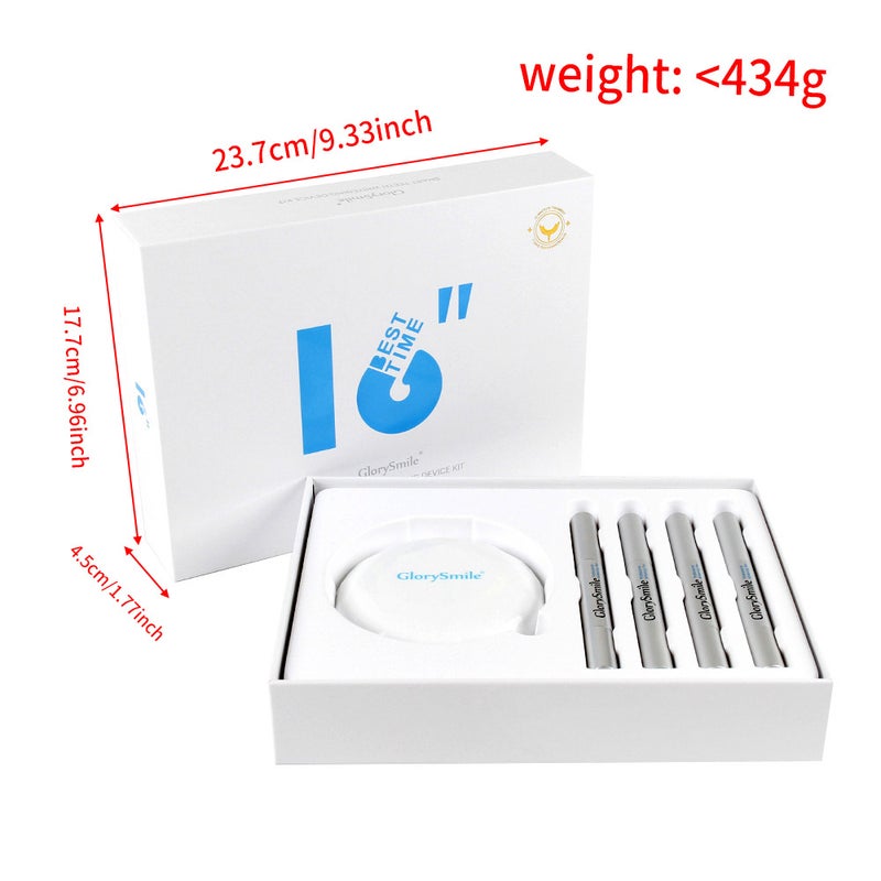 GlorySmile Teeth Whitening Kit LED Light Set Large box