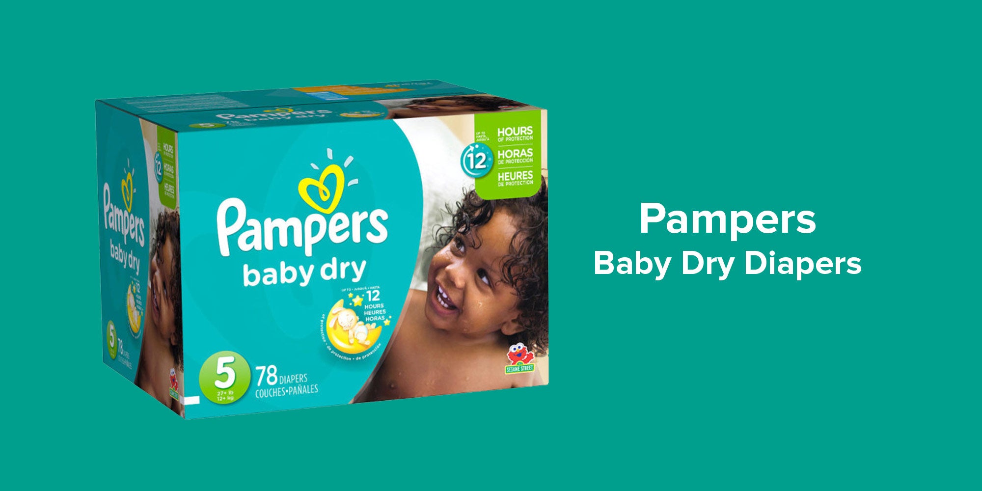 Baby Dry Diapers, Size 5 (12+ kg), 78 Count