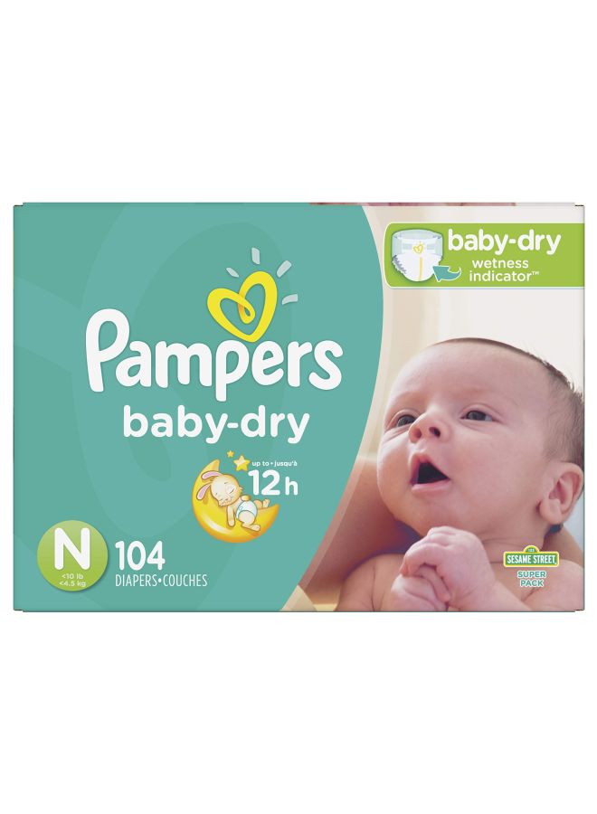 Pack Of 3 New Baby Dry Diapers, Size 1(2-5kg), 180 Count