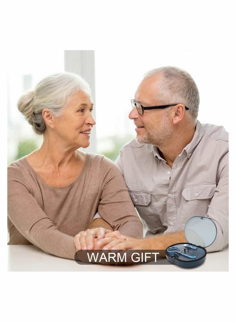 Portable Denture Storage Case with Cleaner Brush Travel Friendly Dental Container for Retainers and False Teeth