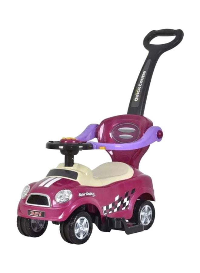 3-In-1 Ride-On Car With Push Walker 84x43x84cm