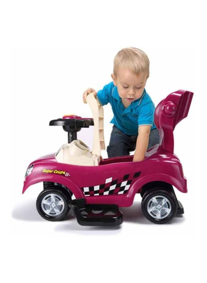 3-In-1 Ride-On Car With Push Walker 84x43x84cm