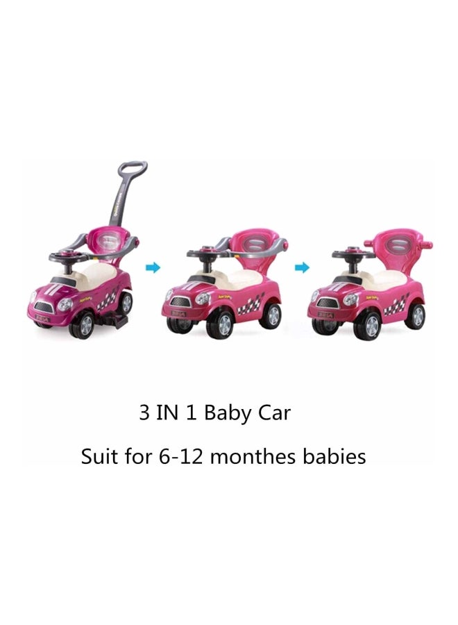 3-In-1 Push And Pedal Ride-On Car