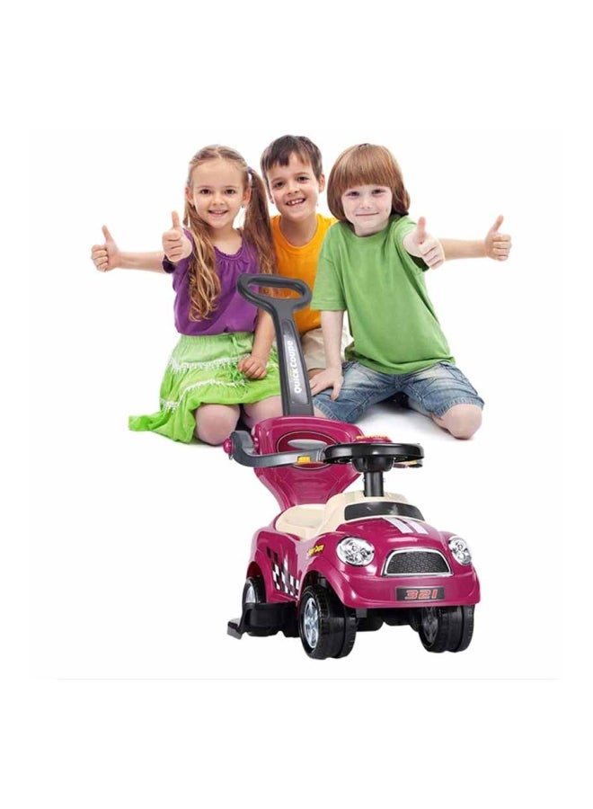 3-In-1 Push And Pedal Ride-On Car