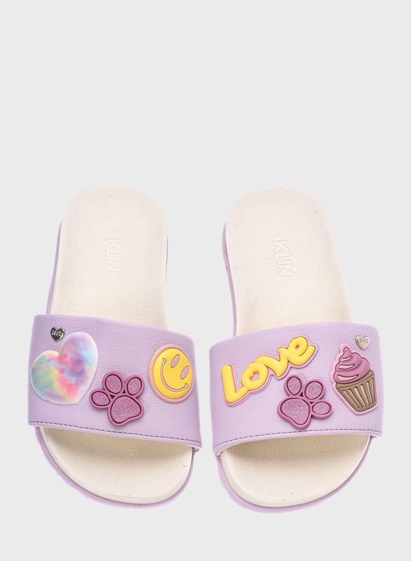 Kids Heart Print Slide