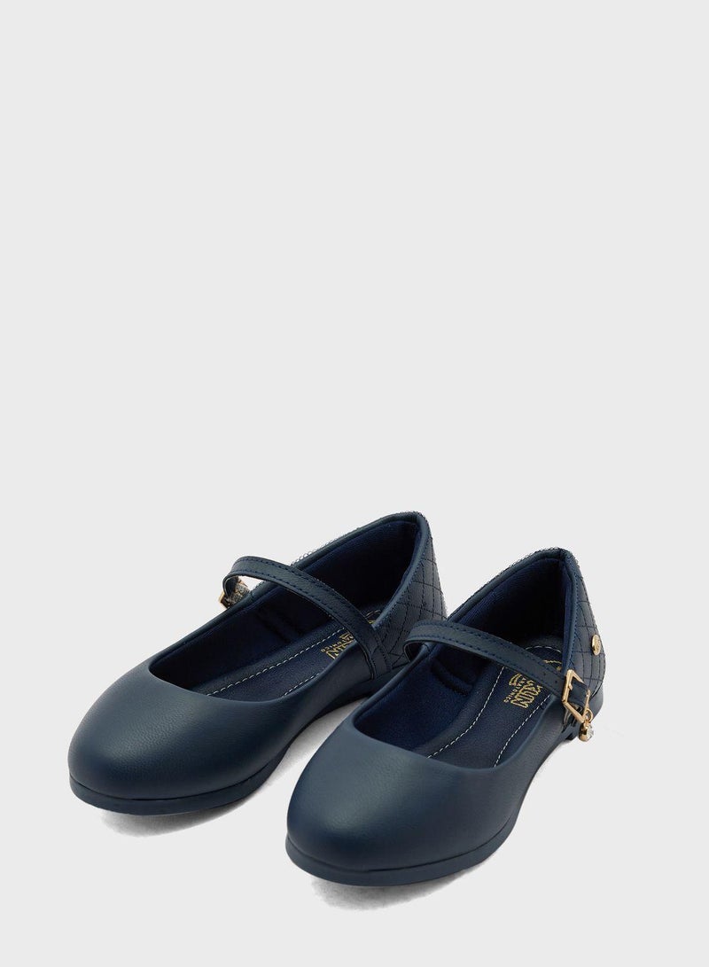 Kids Buckle Ballerinas