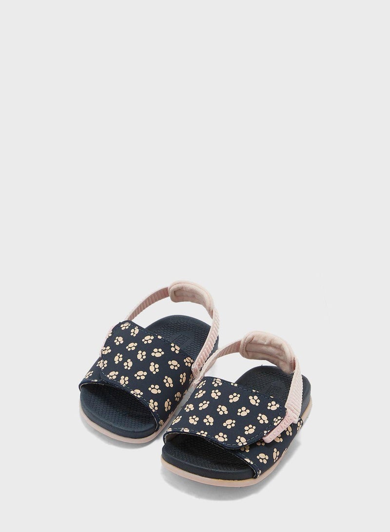 Kids Printed Slip On Sandals