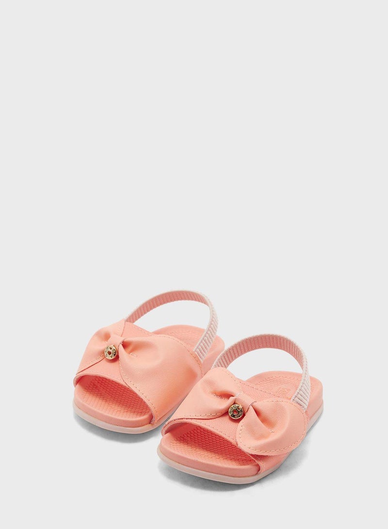 Kids Bow Slip On Sandals