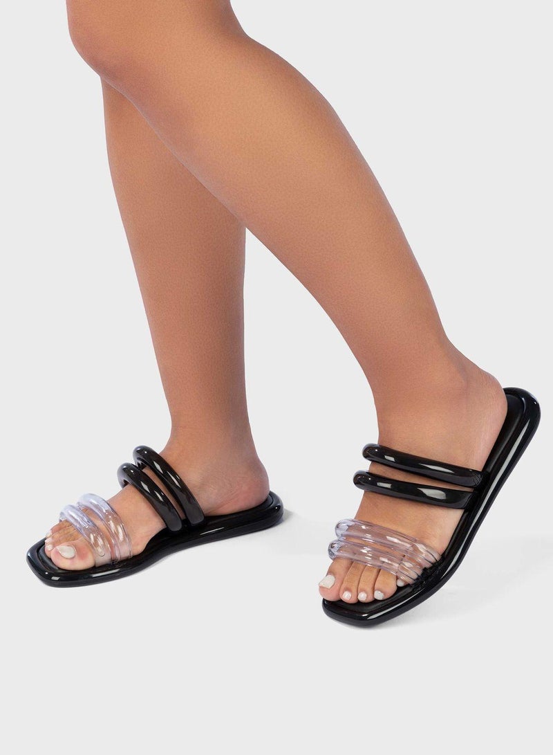 Double Strap Flat Sandals