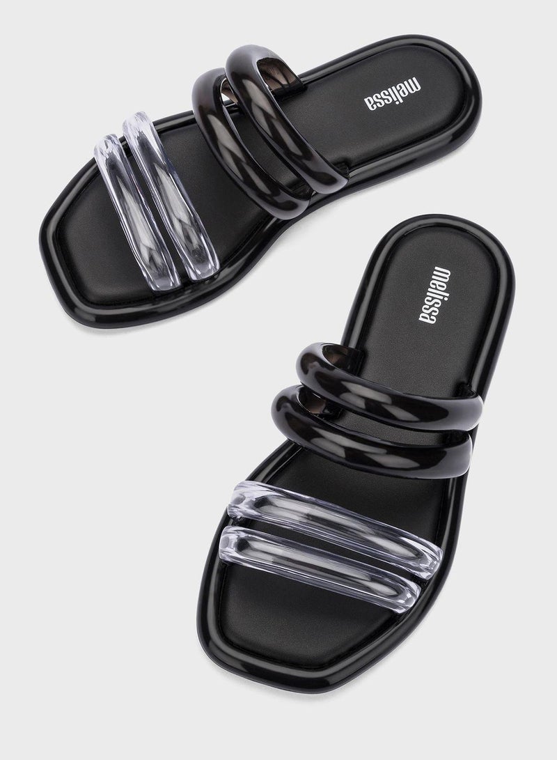 Double Strap Flat Sandals