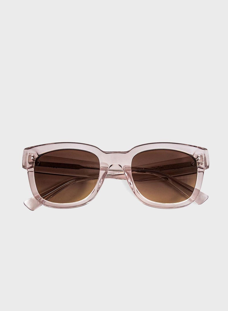 Transparent Sand Wayfarers Sunglasses
