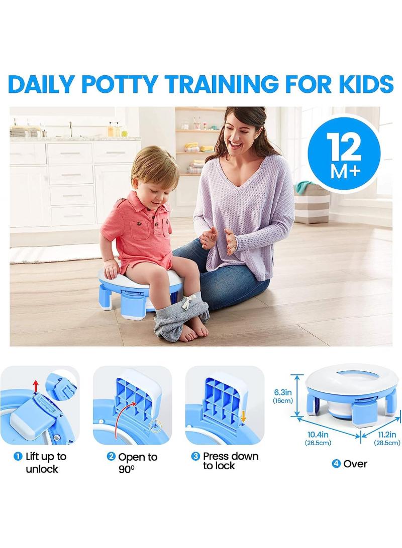 3 In 1 Portable Folding Baby Potty Travel Toilets Potty Training Seat WC Trainer Seat Collapsible Camping Toilet Easy To Clean