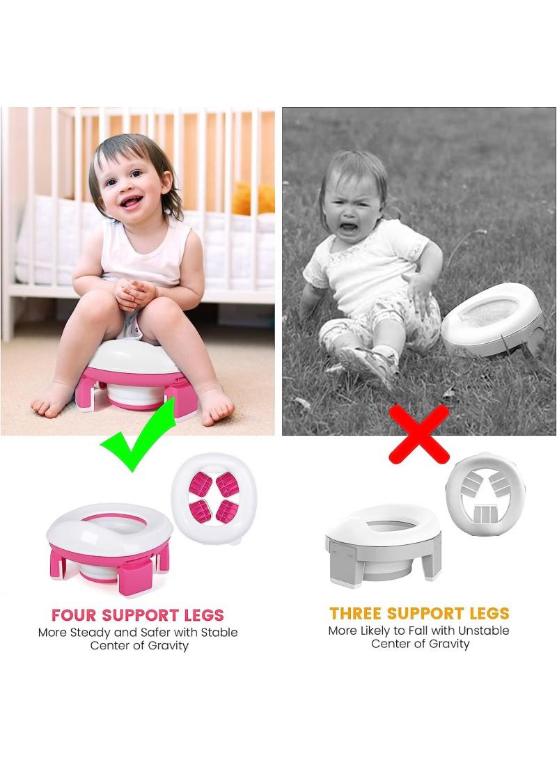 3 In 1 Portable Folding Baby Potty Travel Toilets Potty Training Seat WC Trainer Seat Collapsible Camping Toilet Easy To Clean