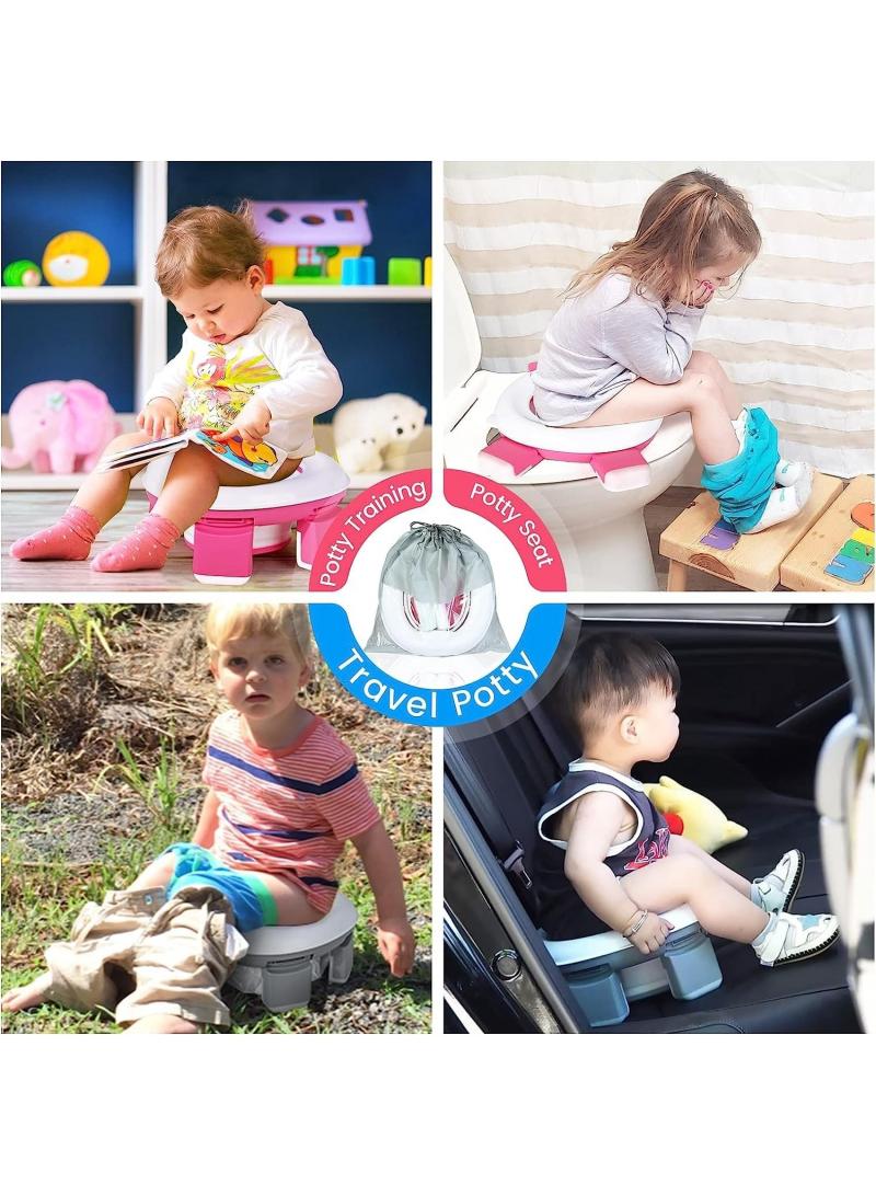 3 In 1 Portable Folding Baby Potty Travel Toilets Potty Training Seat WC Trainer Seat Collapsible Camping Toilet Easy To Clean