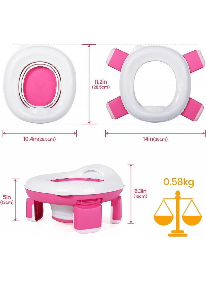 3 In 1 Portable Folding Baby Potty Travel Toilets Potty Training Seat WC Trainer Seat Collapsible Camping Toilet Easy To Clean