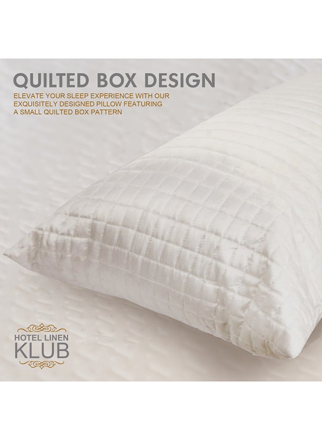 Hotel Linen Klub Anti Microbial Box Quilted Pillow 1pc - Outer Cover : 160TC 100% Cotton with Antimicrobial Treatment  Filling:  700 grams Soft Fiber  Size: 50 x 75 cm