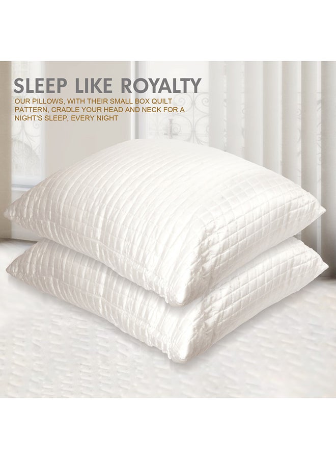 Hotel Linen Klub Anti Microbial Box Quilted Pillow 1pc - Outer Cover : 160TC 100% Cotton with Antimicrobial Treatment  Filling:  700 grams Soft Fiber  Size: 50 x 75 cm