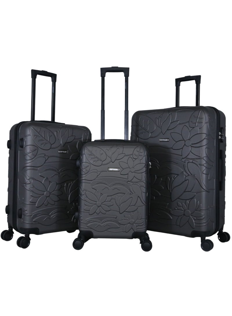 Luggage Set 3Pcs ABS Trolley Bag Set With Number Lockable System