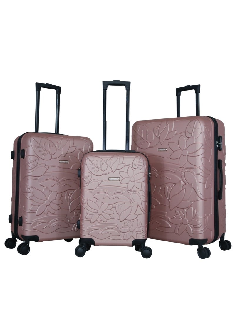 Luggage Set 3Pcs ABS Trolley Bag Set With Number Lockable System