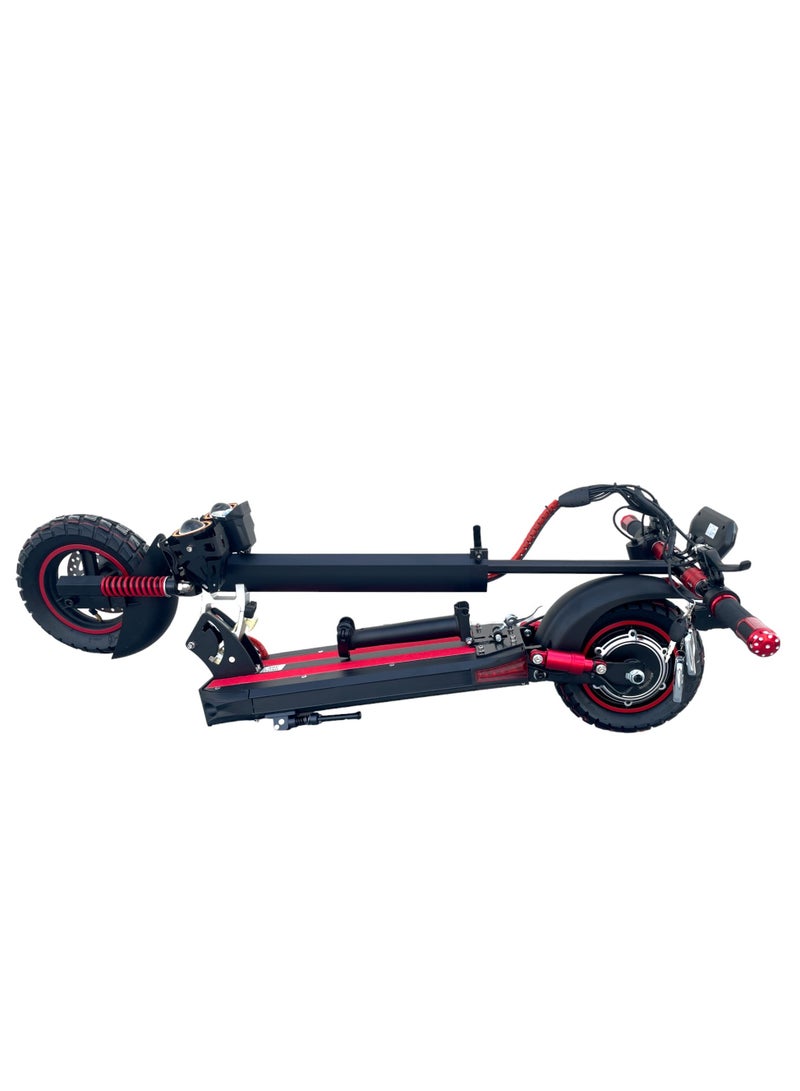 Electric Scooter 1000W Motor 48V10Ah Battery 35 to 45Km Range Max Speed 55KmpH 4 Suspension Led Lights & Digital Display  E10