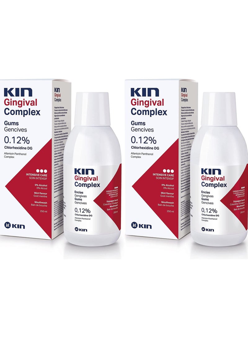 Kin Gingival Mouthwash 250ml pack of 2