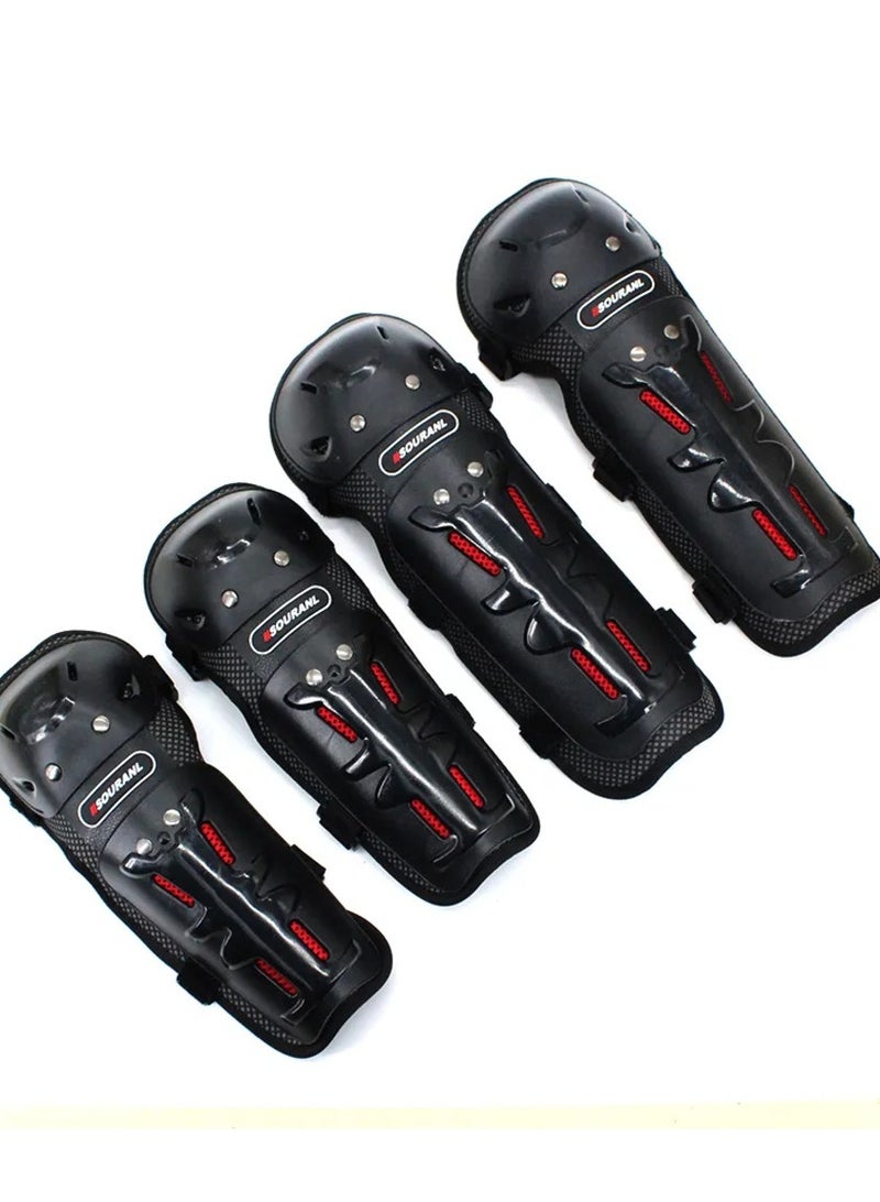 Motorcycle Knee and Elbow Pad Guard Motorbike Motocross Rider Racing Sports Elbow and Knee Shin Impact Protector Protective Pad Gear