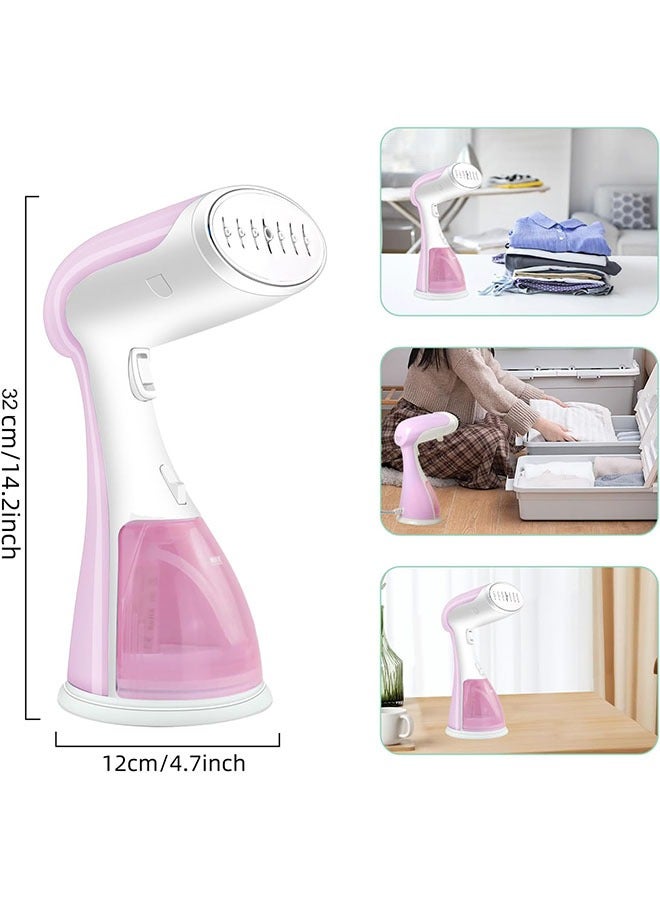 Handheld Garment Steamer Iron for Clothes, 1500W Fast Heat Up, Portable Travel Clothing Steamer Fabric Wrinkles Remover, Strong Steam, 300ml Large Detachable Water Tank