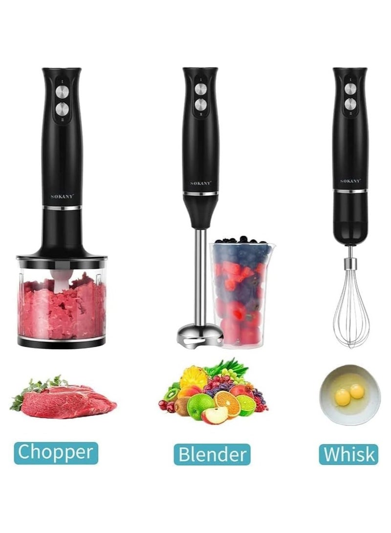 4 in 1 Blender, Multifunctional Hand Mixer Meat Grinder Egg Beater Food Processor, ( 110V/500W)