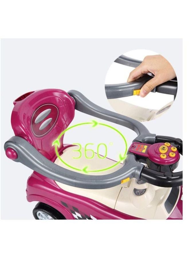 3-In-1 Ride-On Car With Push Walker 84x43x84cm